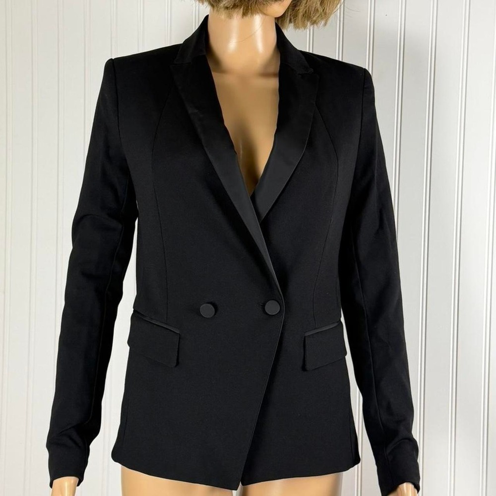 H&M black structured blazer size 2